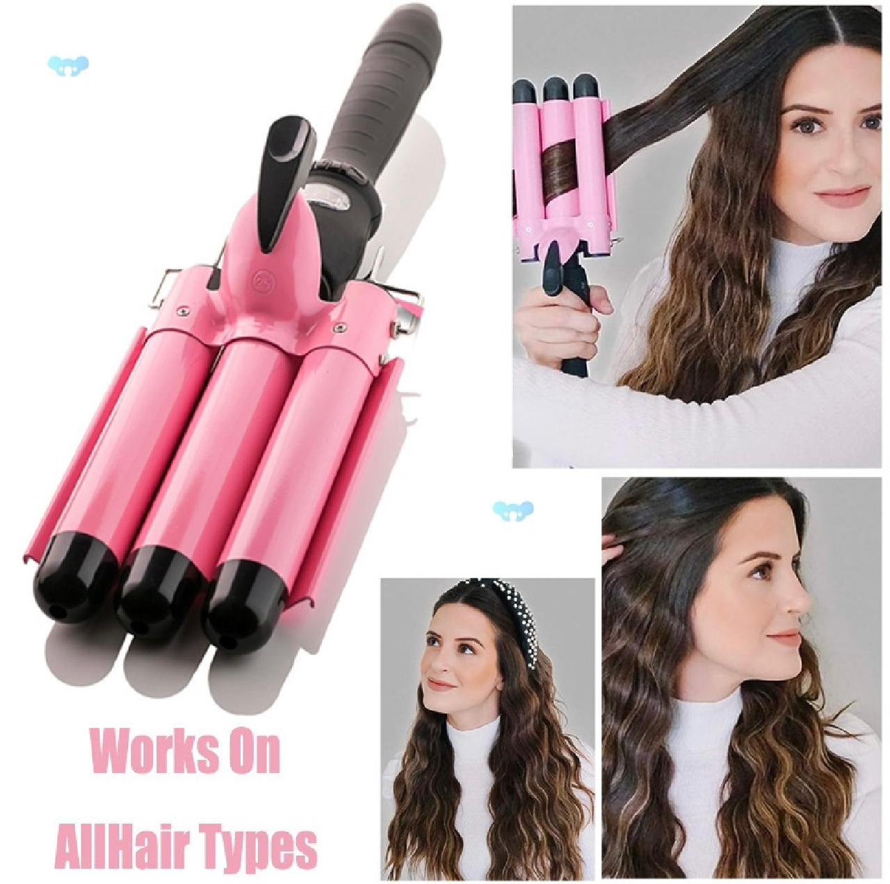 Hair Curler with Three Barrels