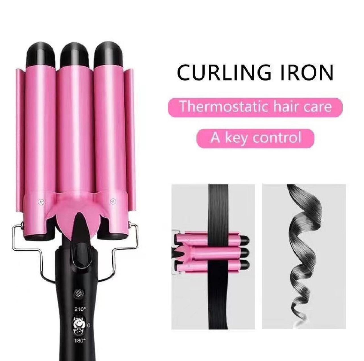 Hair Curler with Three Barrels